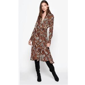 Equipment Relle Silk Shirtdress 2 Luxury Houndstooth Academia Modest Business